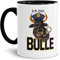 Berufe Tasse - Ich Bin Bulle - Lustige Polizei Tasse, Geschenk für Polizisten, Kollegen, Arbeit, Keramik Innen & Henkel Schwarz, 300 ml