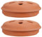 FOMIYES Lot de 2 porte-bobine anti-moustiques en terre cuite avec couvercle pour une utilisation en extérieur, terrasse, piscine, camping, randonnée et pêche (15 x 14,5 cm)