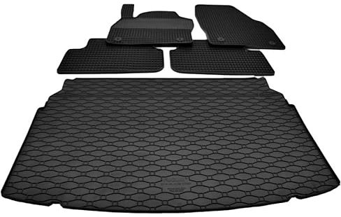 Mattenprofis Gummimatten + Gummi Kofferraumwanne Set passend für VW Polo 6 VI AW1 o.Boden Bj 2017 RKK