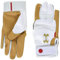 Under Armour Boys' Harper Hustle Baseball Gloves, (100) White/Red/Metallic Gold, Youth Medium