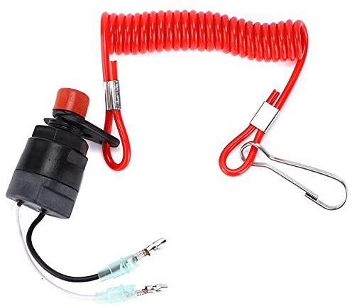 Akozon Coupe-Circuit de Moteur, 688-82575-01 Extinction d'urgence de L'interrupteur D'arrêt Hors-Bord Marin Interrupteur D'arrêt en PVC + ABS Remplacement pour F
