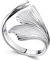 Materia Silber Ringe 925 Frauen verstellbar Ginkgo Blatt rhodiniert SR-27-Large