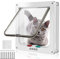 WeeGoo Large Cat Flap (OD 25 x 23.5 cm) Lockable Cat Flaps Pet Door for Cats and Small Dogs, 4Way Locking Dog Flap Doors for Interior Exterior, Easy Fitting Weatherproof Silent (White)