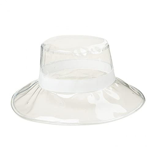 Wudaizhi Chapeau De Seau pour Femmes Transparent Seau De Soleil Bouchon De Soleil Imperméable Chapeaux De Pluie Largeur De Plage De Bord pour La Randonnée en Voyage De Randonnée