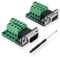 BRIEFCEC DB9 Adapter RS-232 Seriell Auf 9-poliges Lötfreies Klemmenblock-signalmodul Mit Isoliertem Pad, (1 Stecker + 1 Buchse)