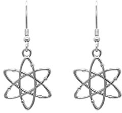 ScienceFox Atom Ohrringe Ohrstecker aus 925 Sterlingsilber in Silber Gold Rosegold Atomsymbol als Geschenk für Phsysik Chemie Wissenschaftler Science Studenten (925 Sterlingsilber)