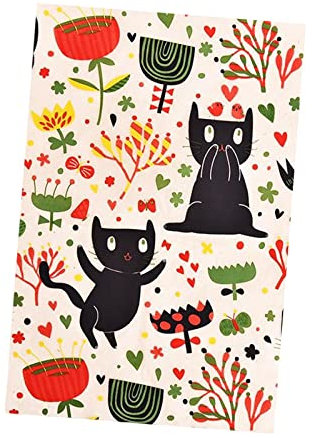 Perfeclan Keramik-Unterglasur-Transferpapier, bunter Blumen-Papieraufkleber, 49 x 34 cm, Hochtemperatur-Keramik-Aufkleber, Katze