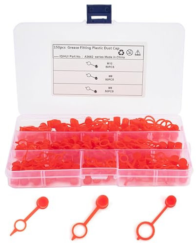 thirei Schmiernippel Schutzkappen, 150 Stück Schmiernippel, M6/M8/M10 Schmiernippel, Kunststoff Schmiernippel Schutzkappen,für Autos, Motorräder und Lastwagen