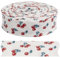 AERZETIX - C71509 - Dekoratives Schrägband 4,5 m x 20 mm mit Kirschen-Motiven - Farbe grün rot weiß - kurzwaren bortenstoff konfektion hobbykleidung nähen