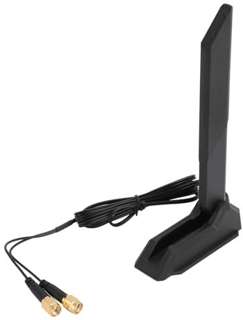 Tri-Band-WLAN-Antenne, 2,4 GHz, 5,8 GHz, 6 GHz, 12 DBi SMA-WLAN-Antenne, Magnetfuß mit 140 Mm Verlängerungskabel, für Desktop-PC, Computer, PCIe-WLAN-Karte, WLAN-Router