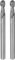 sourcing map 2pcs 8mm Cutting Dia Helical Groove 2 Flutes HSS-AL Ball Nose End Mill Cutter
