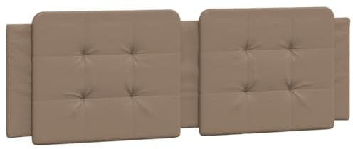 vidaXL Kissen für Kopfteil, Wandpolster Polsterpaneel Bettkopfteil, Rückenkissen Polsterkopfteil Wandkissen Schlafzimmer, Cappuccino-Braun 160cm Kunstleder