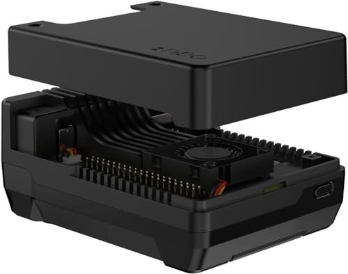 Yahboom Argon NEO 5 M.2 NVME PCIE Enclosure M.2 NVME SSD with SSD Slot 30mm PWM Cooling Fan with Removable Top Cover with Installation Video