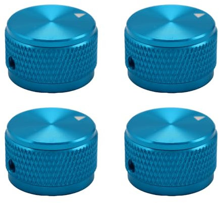XIYANGJUAN 4pcs Aluminium Potentiometer Knobs - Blue Universal Metal Pot Speed Control Volume Tone Knobs