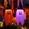 Halloween Deko Outdoor Gruselig- 2 Stück Hängende Geister Hexe Hut Halloween LED Lichterket Dekoration Batterie Leuchtender Hexenhut Halloween licht Deko für Innen Außen Bäume Hof Party Garten Deko
