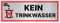 Schild Kein Trinkwasser 15x5 cm wetterfest Alu Dipond vorgebohrte Löcher