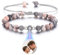 JSDDE Personalisiertes Armband mit Foto 100 Sprachen Ich liebe dich Armband Projektionsarmband Fotoarmband mit eigenem Foto Personalisierte Geschenk für Damen Herren Männer (Zebra Jaspis)