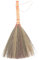 PRETYZOOM Handmade Straw Woven Broom Small Household Dust Removing Broom Bamboo Handle Soft Bristles for Home Dusting