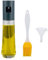 ÖLsprüHer für Speiseöl (120ml), Edelstahlglas ÖLspray Zum Kochen, Set Edelstahltrichter Reinigungsset Inklusive, Zum Grillen, Salat, Backen, Grün