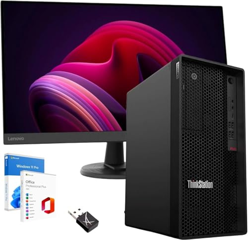 Lenovo ThinkStation P340 Tower Workstation | Intel Core i5-10500 6 Core 12 Threads bis zu 4,50 GHz | RAM 32 GB | SSD 1TB Win 11 Professional 36 Monate Garantie überholt (PC + Monitor 27 FHD NEW)