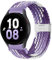 BDNJN Correa de 20 mm 22 mm para Samsung Galaxy Watch 6 5 4 Band 40/44 mm 5Pro Active 2 Gear S3 pulsera elástica trenzada para Huawei GT2/3 /4Pro/5 correas de reloj(Grape Purple,22mm)
