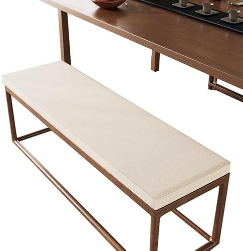 Bankkissen Bankauflage Stuhlkissen für Fensterbank,Waschbar Abnehmbarem Gartenbankauflage Rutschfeste Bankpolster Schaukel Sitzkissen für Outdoor,Gartenmöbel,Terrasse,Drinnen(Beige,115x50cm x5cm Thick