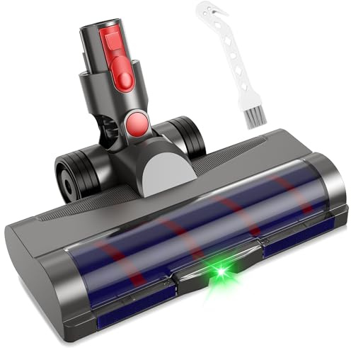 Spazzola compatibile con Dyson V7 V8 V10 V11 V15, Elettrica V8 Spazzola per Aspirapolvere, Testine di Ricambio a LED a Trasmissione Diretta per Pavimenti Duri e Tappeti, Grigio (Grigio C)