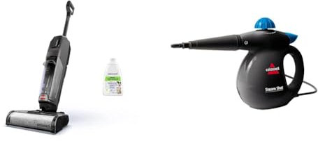 Bundle of BISSELL CrossWave OmniForce Wet and Dry Vacuum Cleaner + BISSELL SteamShot Handheld Steam Cleaner (3912E & 2635E)