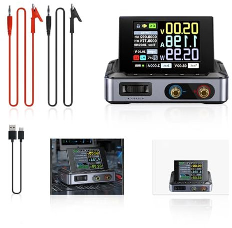 Uqezagpa Fuente de alimentación ajustable, salida de 0-30 V/0-5 A con entrada tipo C, diseños pequeños y portátiles para todos