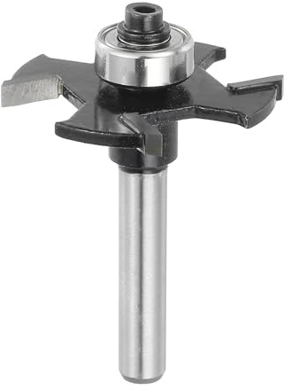 HARFINGTON Slot Cutter Router Bit 1/4 Shank 3mm Cutting Height 15/32 Depth 4 Flute Wood Slotting Cutter Bit Carbide Tip for Groove Edges, Black