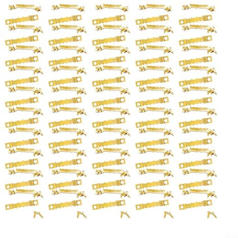 El juego de herramientas Sawtooth incluye un total de 50 ganchos resistentes y tornillos a juego para montar fácilmente tus marcos (dorado)