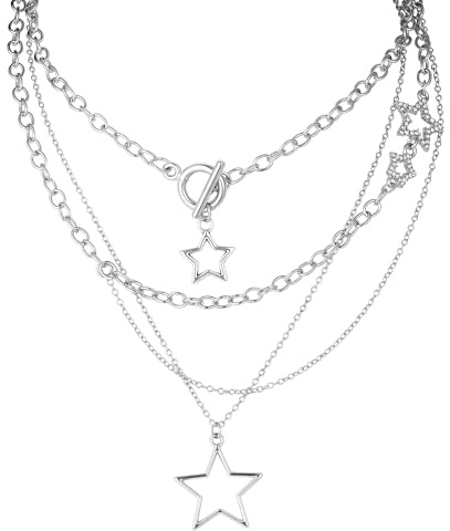 JJDreams Halskette Herren Kreuz Kette Punk Doppelte Halskette mit Kreuz Anhänger Edelstahl Necklace für Herren Damen