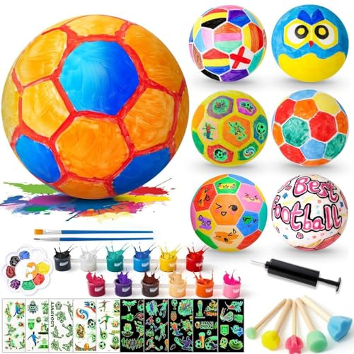 Generisch Bastel Nachttischlampe,12 Farben Fußball Mal Set - Pädagogisches Spielzeug Für Mädchen Als Geschenk Zu Weihnachten Nikolaus Neujahr Kindertag