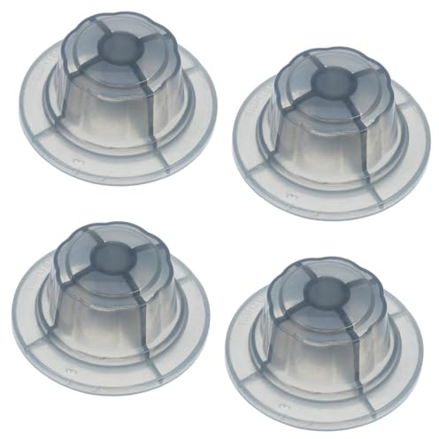 HOODANCOS 4 Pièces Accessoires pour Ventilateur Lot de Caches-écrous Plastique Gris Translucide Protection Facile et Stable pour Ventilateurs Pied Table
