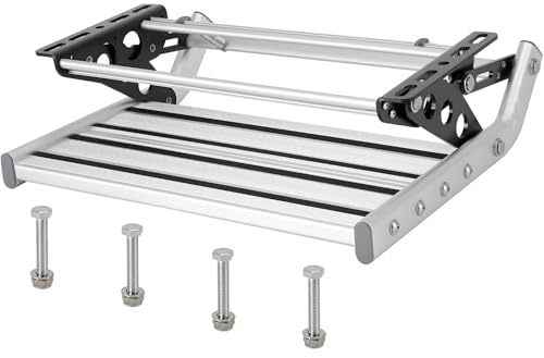 PioMue Escaleras retráctiles eléctricas para Autocaravana, de Aluminio, Plegables, manuales, con diseño Antideslizante, para Autocaravana, Caravana o Furgoneta Camper. Manual-Single-Layer