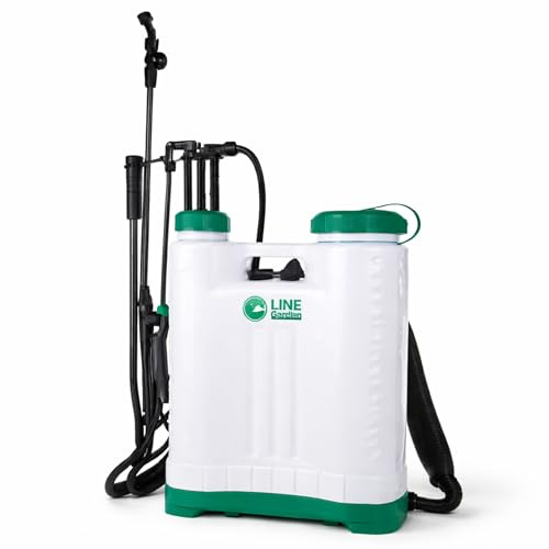 Spruzzatore a Pressione 16 Litri - PROFESSIONALE e Plastica RESISTENTE - Sprayer Manuale con Guarnizione VITON - Stantuffo Autoriempiente - Pompa per Diserbante per Giardino, Disinfestazione, Pulizia