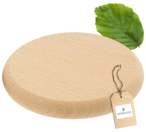 HOFMEISTER® Abdeckung für Maß-Krüge & Weizengläser bis 8,4 cm Ø, Anti-Wespen-Deckel aus Holz, Schutz vor Insekten-Stichen und Schmutz im Bier-Garten, 10 cm Ø