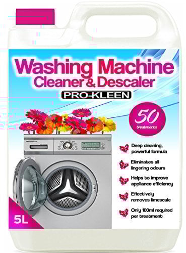 Pro-Kleen Washing Machine Cleaner and Descaler - 50 Treatments - Removes Smells Caused by Mould, Mildew & Damp & Grease (1, 5 Litre)