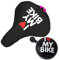 Liix Set Ding Dong Klingel und Sattelbezug I Love My Bike Schwarz