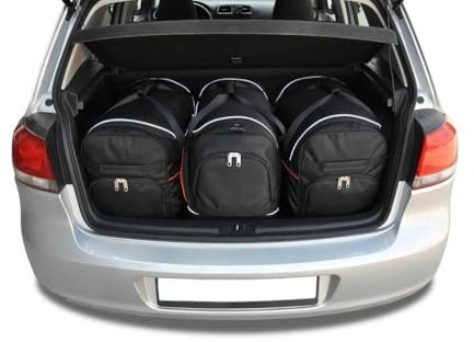 KJUST Kofferraumtaschen 3 stk kompatibel mit VW GOLF 5 HATCHBACK VI 2008-2012