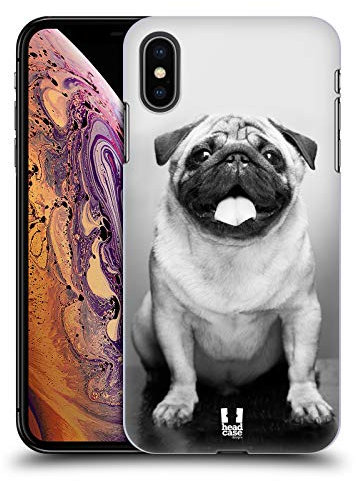 Head Case Designs Hübscher Mops Beliebteste Hunderassen Harte Rueckseiten Handyhülle Hülle Huelle kompatibel mit Apple iPhone XS Max