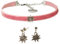 Alpenflüstern Trachtenschmuck-Set Trachten-Samt-Kropfband und Ohrstecker Strass-Edelweiß mini - Damen-Trachten-Schmuck, Trachtenset Trachtenkette und Trachten-Ohrringe rosa-rosé SET040