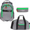 3 Teile Set Elephant Schulrucksack Hero Signature Rucksack + Sporttasche + Mäppchen 12723 (Two Tone Green (grau/grün))