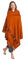 Om Shanti Crafts Meditationsschal oder Decke, veganer Wollwickel, Oversize-Schal, indische Decke, Unisex, Orange/Abendrot im Zickzackmuster (Sunset Chevron), 7' X 3.5'