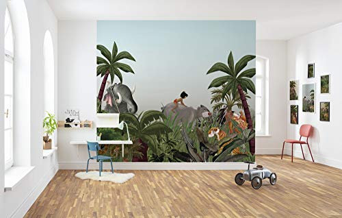 Komar Disney Vlies Fototapete | Jungle Book | Größe: 300 x 280 cm (Breite x Höhe), Bahnbreite 50 cm | Tapete, Wandbild, Dekoration, Wandbelag, Kinderzimmer, Schlafzimmer | DX6-020