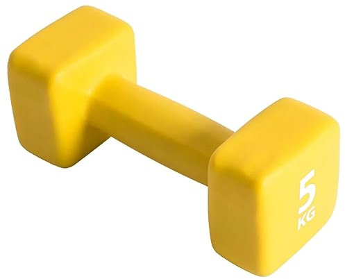 Pure2Improve Unisex-Adult Neopren-Hanteln, Gelb, 1x5kg