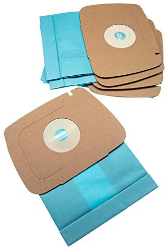 vhbw 5X Staubsaugerbeutel kompatibel mit Electrolux Lux 1 Classic, 1 Royal, D820, 1 Staubsauger - Papier, 21cm x 16,2cm Hellblau