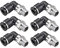 sourcing map Conector Manguera, Racor Neumatico de Codo Enchufable, Tubo de 6mm Diámetro Exterior x 1/8 NPT Macho, Adaptador Manguera Tubo, Enchufe Rapido Neumatico, Negro 6 Piezas