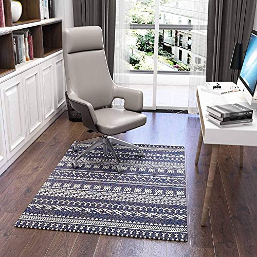 Luxury Office Chair Mat for Carpeted Floor, Desk Mat hardwood floors, 136x100cm Chair Mat Protector Carpet for Home Office, protects wooden-floors, anti-skidding, Morocco