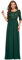 Ever-Pretty Women's Elegant 3/4 Sleeves Sequin Empire Waist A Line Chiffon Mother of The Bride Dresses Dark Green 28UK
